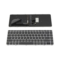 Клавиатура за HP EliteBook 745 G3 840 G3 SILVER FRAME BLACK With Backlit US