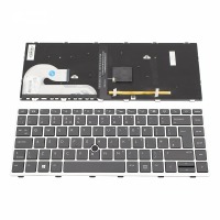Клавиатура за HP EliteBook 745 G5 745 G6 840 G5 840 G6 Silver Frame Black UK