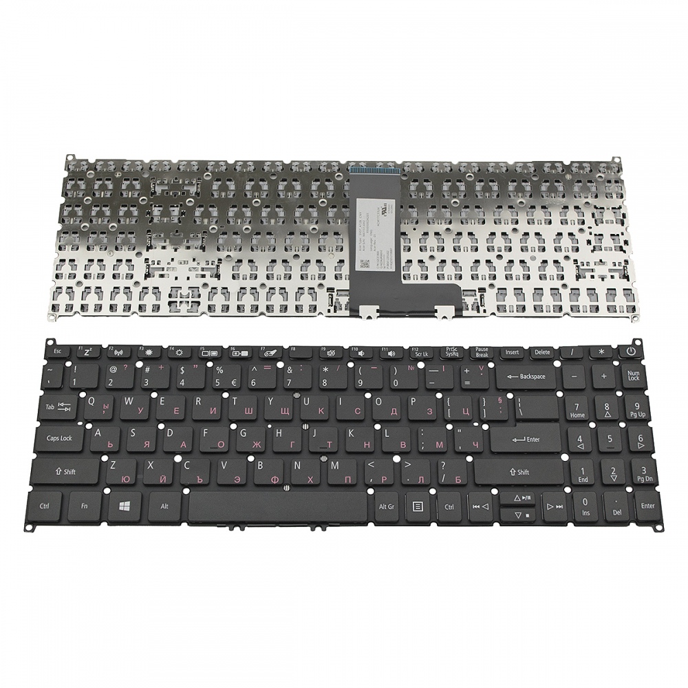Клавиатура за Acer Aspire A315-34 A315-55G Black Without Frame US с КИРИЛИЦА