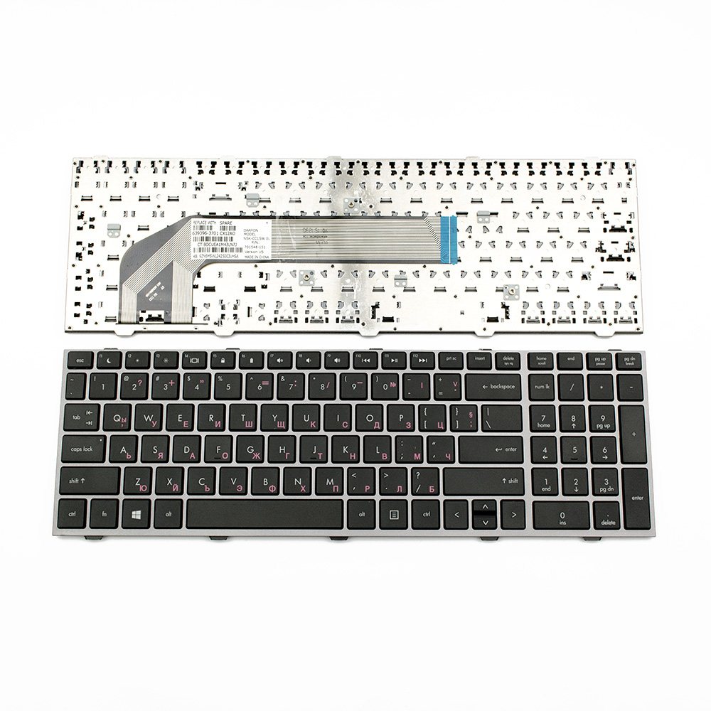 Клавиатура за HP ProBook 4540s 4545s Gray FRAME Black US с КИРИЛИЦА
