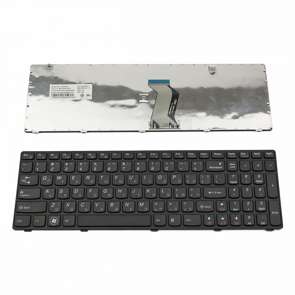 Клавиатура за Lenovo Ideapad G580 G585 Z580 Z585 BLACK US с КИРИЛИЦА