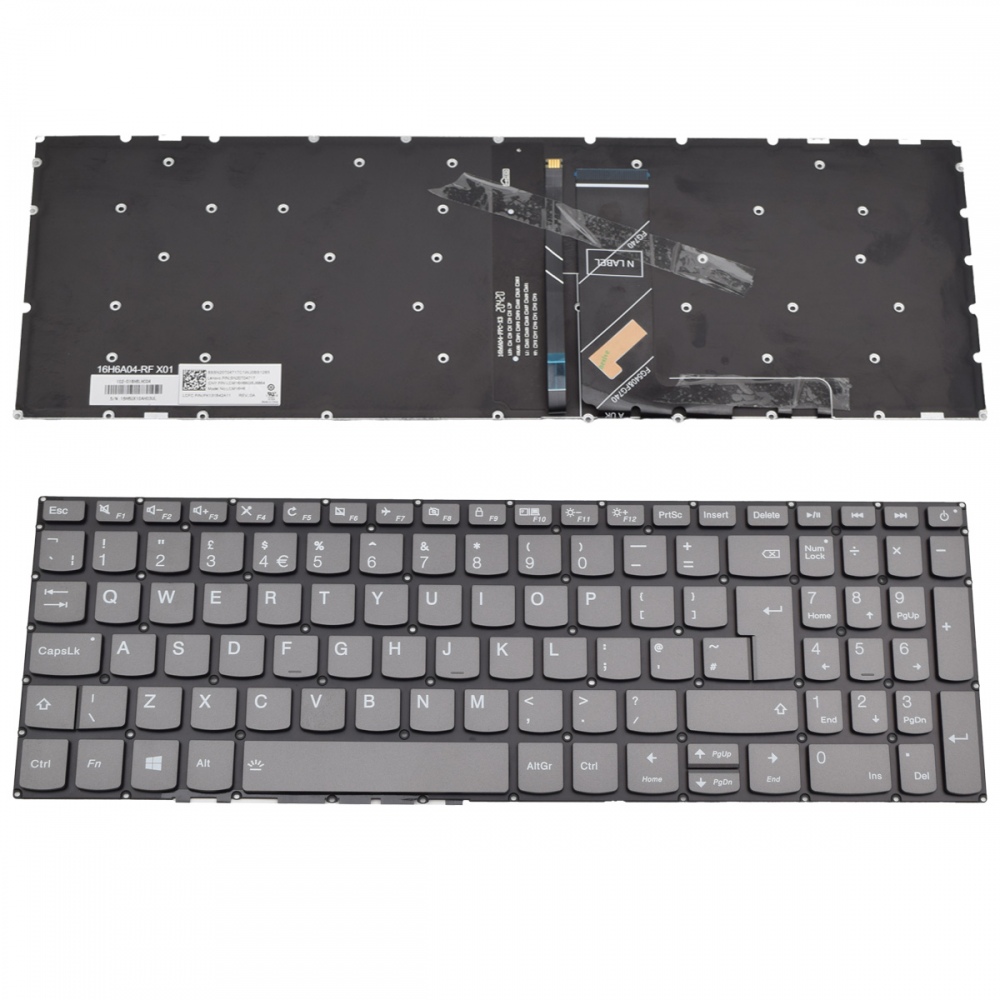 Клавиатура за Lenovo IdeaPad Gaming 3 15ARH7 15IAH7 16ARH7 Backlit Grey Without