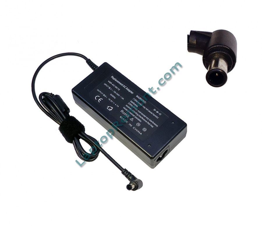 Захранващ Адаптер (заместител) 19.5V 4.7A 92W (6.5x1.4x4.4) 3 prong - за SONY VA