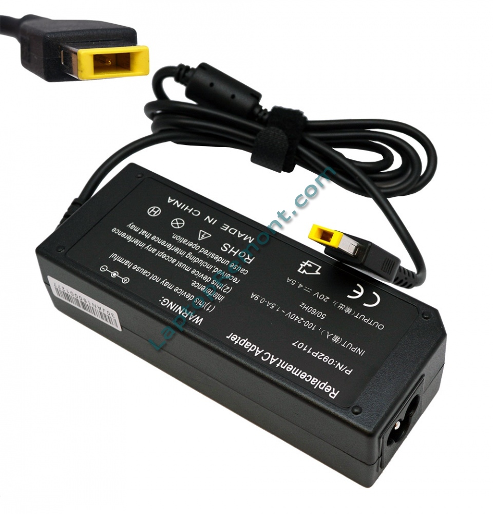 Захранващ Адаптер (заместител) 20V 4.5A 90W (new square tip) 3 prong - за Lenovo