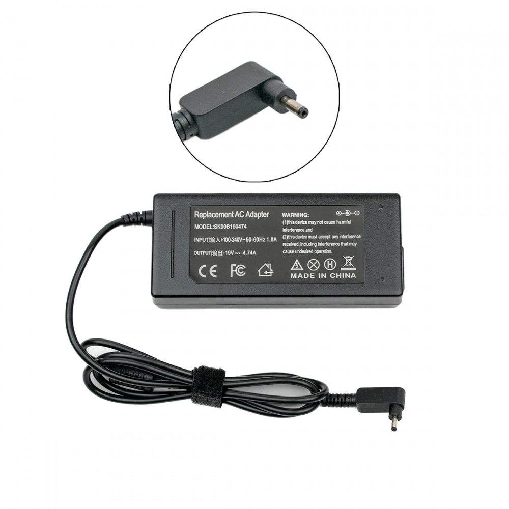 AC Adapter (заместител) Acer Notebook 19V 4.74A 90W (3.0x1.0) 3 prong
